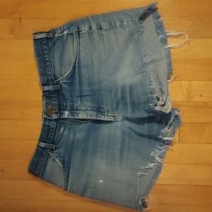 Vintage 1990s L.L.BEAN denim cutoff shorts daisy dukes great vintage fading